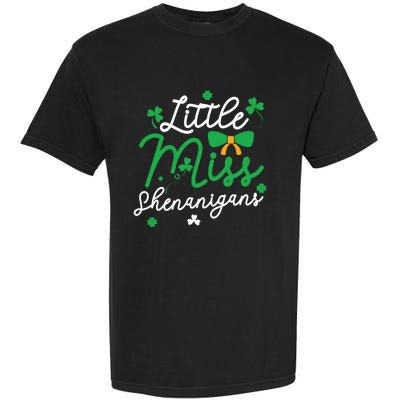 Cute St Patrick Costume Shamrock Little Miss Shenanigans Gift Garment-Dyed Heavyweight T-Shirt