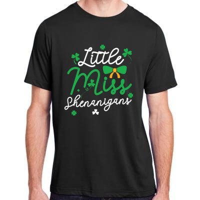 Cute St Patrick Costume Shamrock Little Miss Shenanigans Gift Adult ChromaSoft Performance T-Shirt