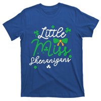 Cute St Patrick Costume Shamrock Little Miss Shenanigans Gift T-Shirt