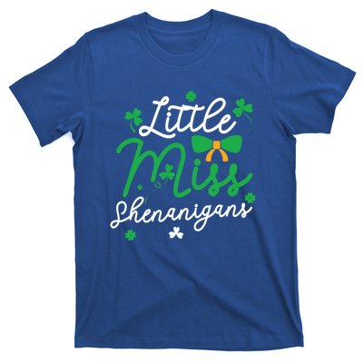 Cute St Patrick Costume Shamrock Little Miss Shenanigans Gift T-Shirt