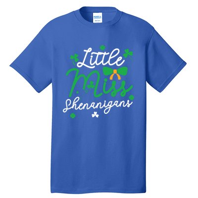 Cute St Patrick Costume Shamrock Little Miss Shenanigans Gift Tall T-Shirt