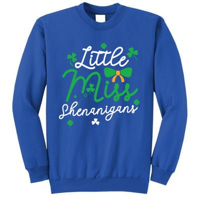 Cute St Patrick Costume Shamrock Little Miss Shenanigans Gift Tall Sweatshirt