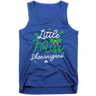 Cute St Patrick Costume Shamrock Little Miss Shenanigans Gift Tank Top