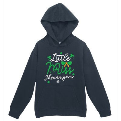 Cute St Patrick Costume Shamrock Little Miss Shenanigans Gift Urban Pullover Hoodie