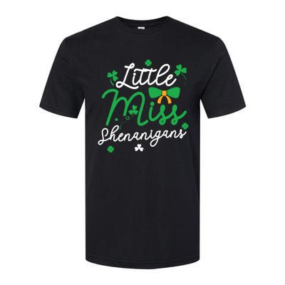 Cute St Patrick Costume Shamrock Little Miss Shenanigans Gift Softstyle CVC T-Shirt