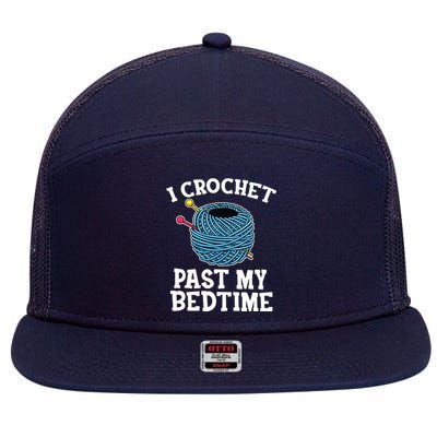 Crochet Shirts Quilting Knitting Sewing Funny Crocheters 7 Panel Mesh Trucker Snapback Hat