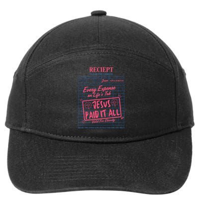 Christian Salvation Quote Forgiveness Jesus Paid It All 7-Panel Snapback Hat
