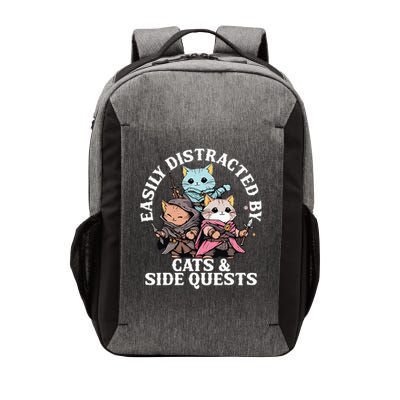 Cats Side Quest Distracted Tabletop Funny    Dad Vector Backpack