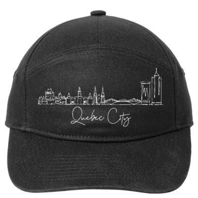 City Skyline Quebec Canada 7-Panel Snapback Hat