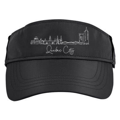 City Skyline Quebec Canada Adult Drive Performance Visor