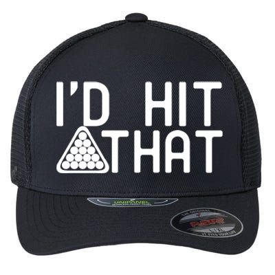 Cue Sports Queue 8 Ball Saying Pool Billiard Gift Flexfit Unipanel Trucker Cap