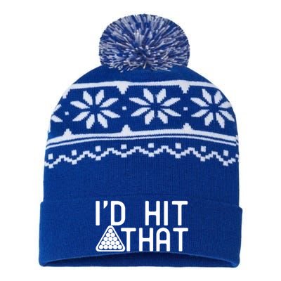 Cue Sports Queue 8 Ball Saying Pool Billiard Gift USA-Made Snowflake Beanie