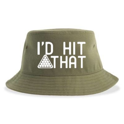 Cue Sports Queue 8 Ball Saying Pool Billiard Gift Sustainable Bucket Hat