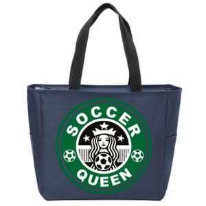 Cool Soccer Queen Zip Tote Bag