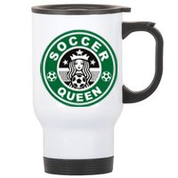 Cool Soccer Queen Stainless Steel Travel Mug