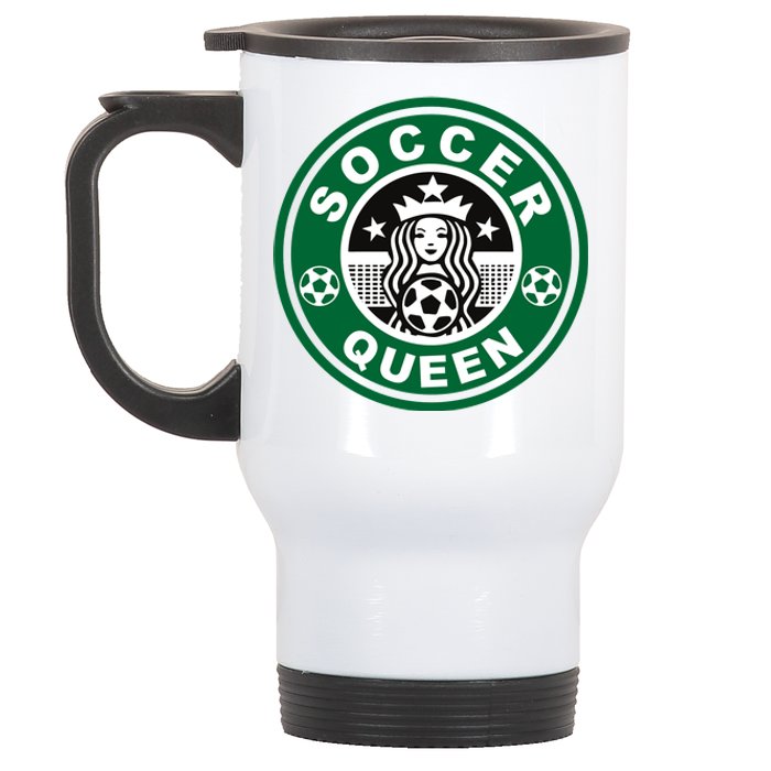 Cool Soccer Queen Stainless Steel Travel Mug