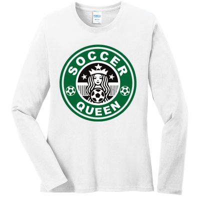 Cool Soccer Queen Ladies Long Sleeve Shirt