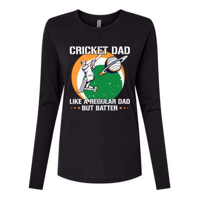 Cricket Sport Quote For An Indian Cricket Dad Womens Cotton Relaxed Long Sleeve T-Shirt