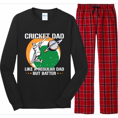 Cricket Sport Quote For An Indian Cricket Dad Long Sleeve Pajama Set