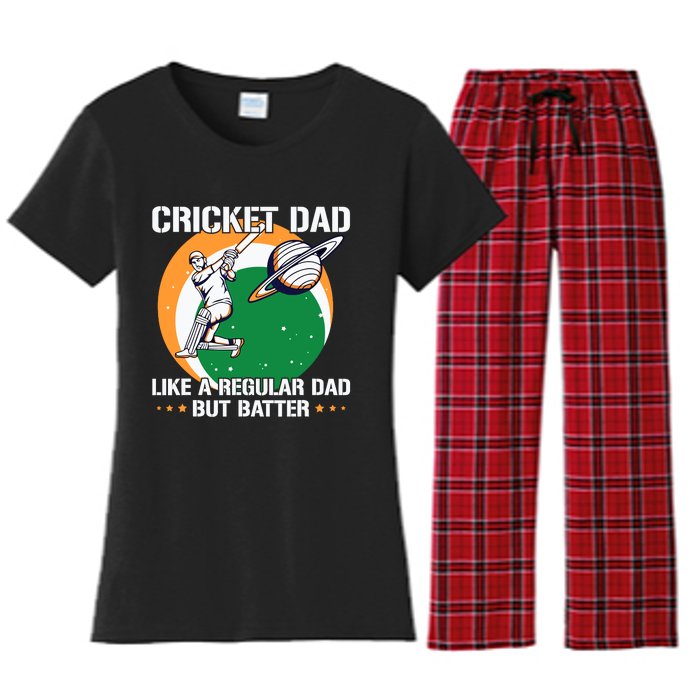 Cricket Sport Quote For An Indian Cricket Dad Women's Flannel Pajama Set