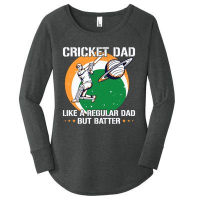 Cricket Sport Quote For An Indian Cricket Dad Women's Perfect Tri Tunic Long Sleeve Shirt