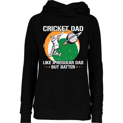 Cricket Sport Quote For An Indian Cricket Dad Womens Funnel Neck Pullover Hood