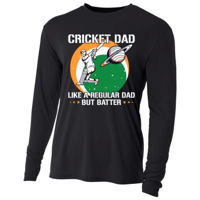 Cricket Sport Quote For An Indian Cricket Dad Cooling Performance Long Sleeve Crew