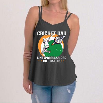 Cricket Sport Quote For An Indian Cricket Dad Women's Strappy Tank