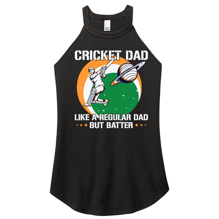 Cricket Sport Quote For An Indian Cricket Dad Women's Perfect Tri Rocker Tank