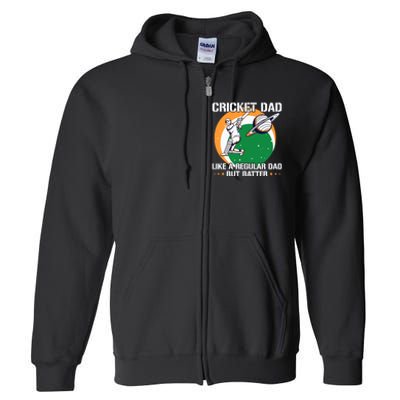 Cricket Sport Quote For An Indian Cricket Dad Full Zip Hoodie