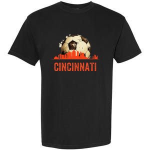 Cincinnati Soccer Queen City Skyline Garment-Dyed Heavyweight T-Shirt