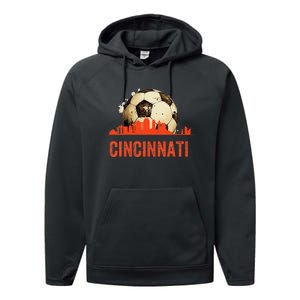 Cincinnati Soccer Queen City Skyline Performance Fleece Hoodie