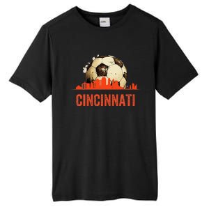 Cincinnati Soccer Queen City Skyline Tall Fusion ChromaSoft Performance T-Shirt