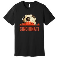 Cincinnati Soccer Queen City Skyline Premium T-Shirt