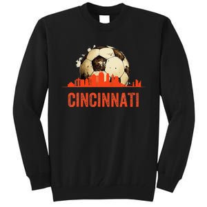 Cincinnati Soccer Queen City Skyline Tall Sweatshirt