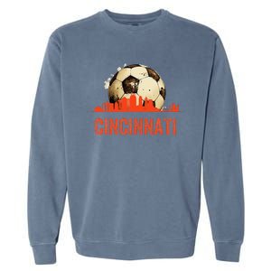 Cincinnati Soccer Queen City Skyline Garment-Dyed Sweatshirt