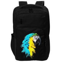 Colourful Scarlet Red Macaw Parrot Bird Painting Of Watercolour Impact Tech Backpack