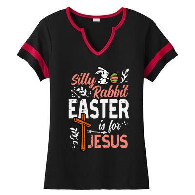 Christian Silly Rabbit Easter For Jesus Ladies Halftime Notch Neck Tee