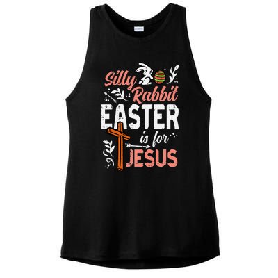 Christian Silly Rabbit Easter For Jesus Ladies PosiCharge Tri-Blend Wicking Tank