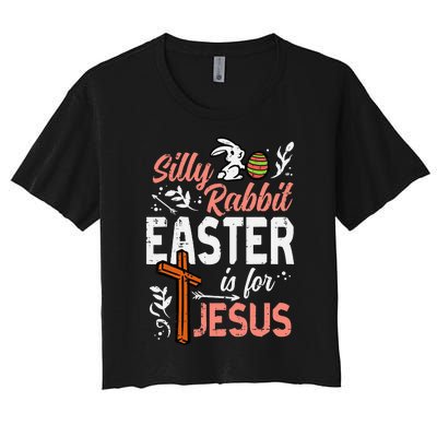 Christian Silly Rabbit Easter For Jesus Women's Crop Top Tee