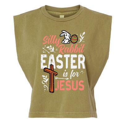 Christian Silly Rabbit Easter For Jesus Garment-Dyed Women's Muscle Tee