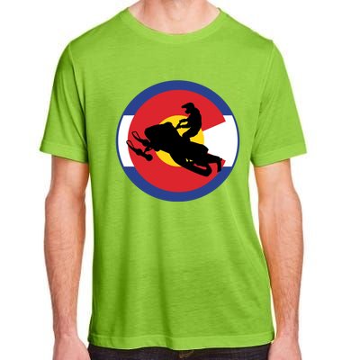 Colorado Snowmobile Rider Snowmobiling In Colorado Gift Adult ChromaSoft Performance T-Shirt