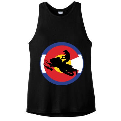 Colorado Snowmobile Rider Snowmobiling In Colorado Gift Ladies PosiCharge Tri-Blend Wicking Tank