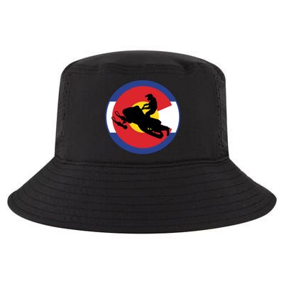 Colorado Snowmobile Rider Snowmobiling In Colorado Gift Cool Comfort Performance Bucket Hat