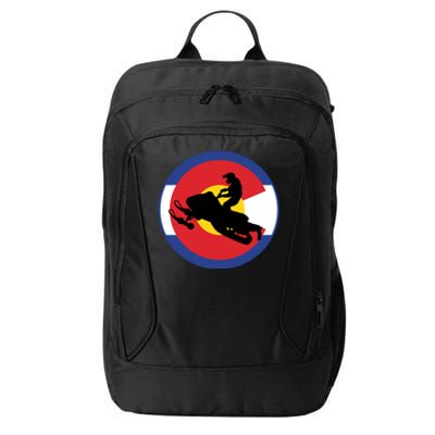 Colorado Snowmobile Rider Snowmobiling In Colorado Gift City Backpack