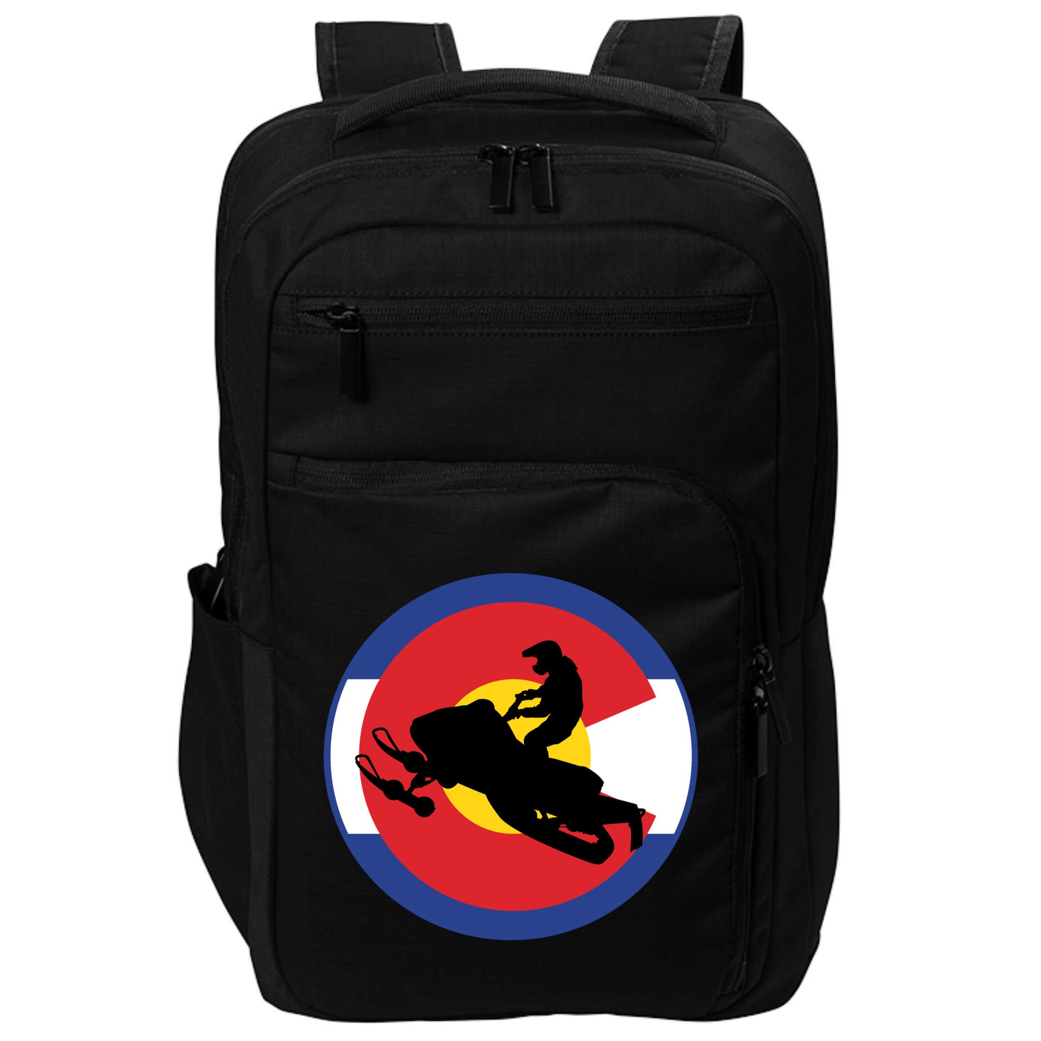 Colorado Snowmobile Rider Snowmobiling In Colorado Gift Impact Tech Backpack