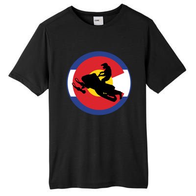 Colorado Snowmobile Rider Snowmobiling In Colorado Gift Tall Fusion ChromaSoft Performance T-Shirt