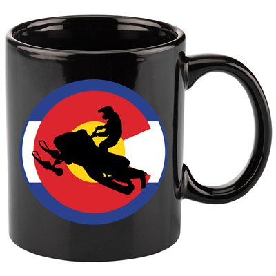 Colorado Snowmobile Rider Snowmobiling In Colorado Gift 11oz C Handle Ceramic Mug