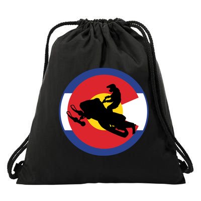 Colorado Snowmobile Rider Snowmobiling In Colorado Gift Drawstring Bag