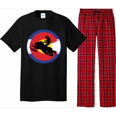 Colorado Snowmobile Rider Snowmobiling In Colorado Gift Pajama Set